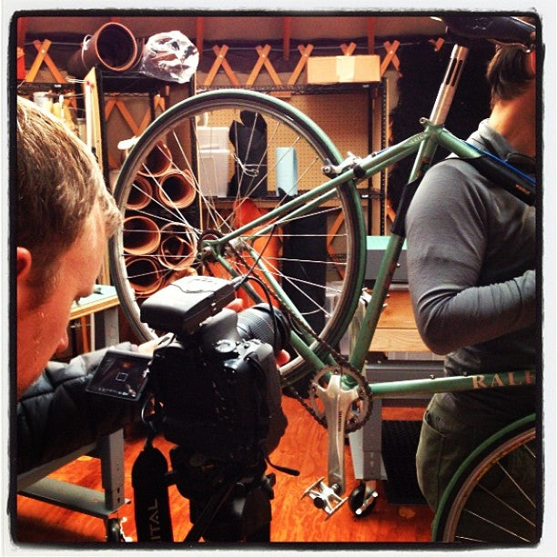 Filming the portage strap installation video today.