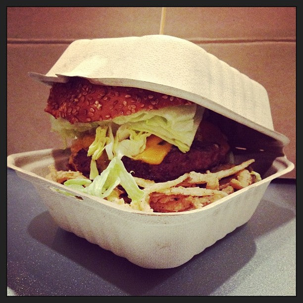 Foster Burger. Where the cartons won't close. Awesome.