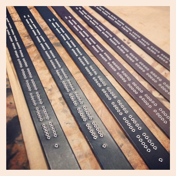 Fresh batch of Cribbage Belts. Getting ready for the Portland Bazaar show tonight through Sunday.