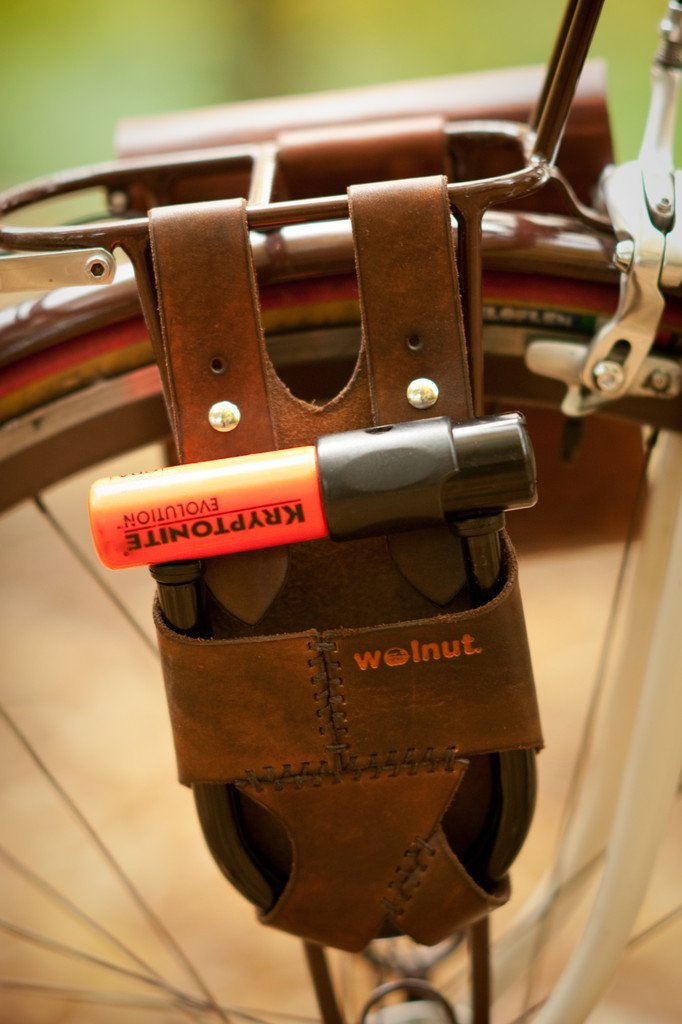 Walnut Studiolo Bicycle Accessories U-Lock Holster - Rack-Mounted - for Krypto Mini-Evo 5 Lock