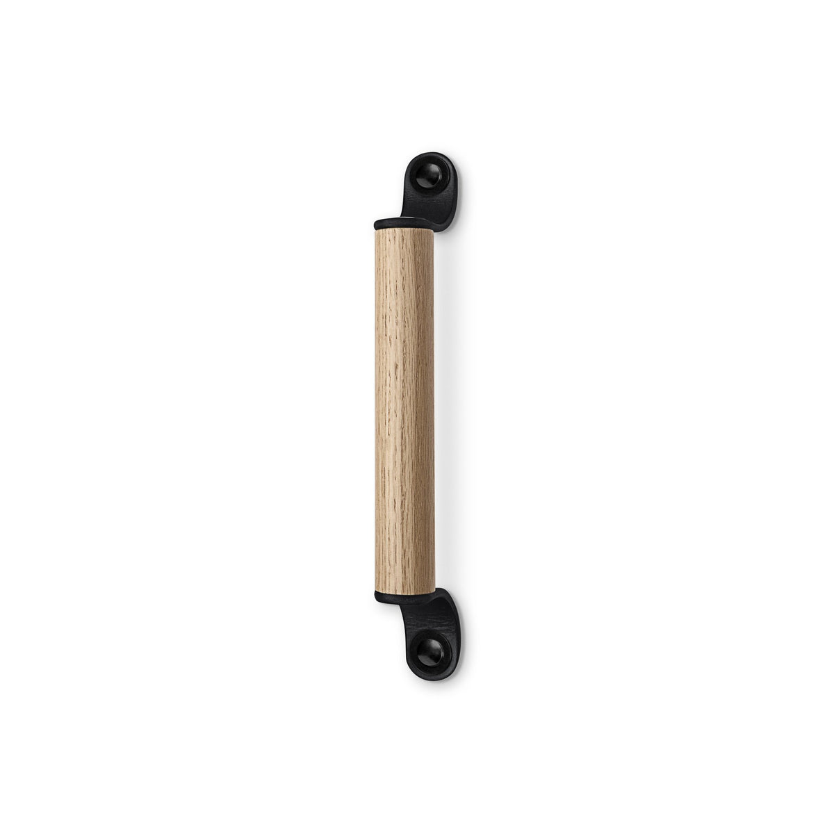 Walnut Studiolo Drawer Pulls Leather and Wood Handle - The Sellwood - 2 Sizes Black / Black / 9.5&quot; Center-to-Center