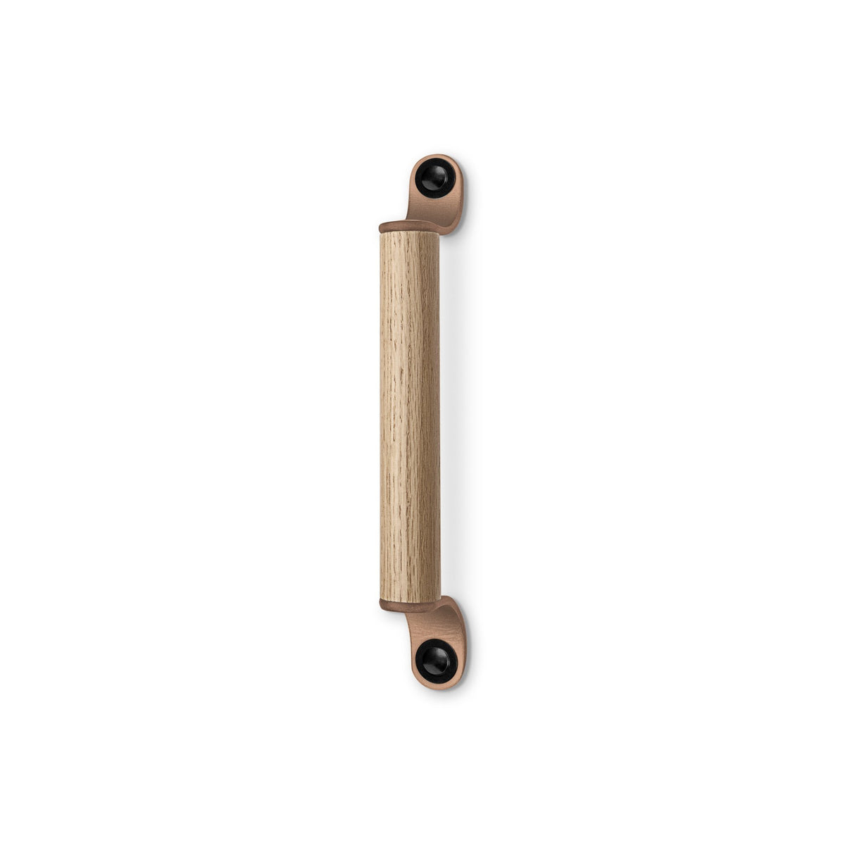Walnut Studiolo Drawer Pulls Leather and Wood Handle - The Sellwood - 2 Sizes Natural / Black / 9.5&quot; Center-to-Center