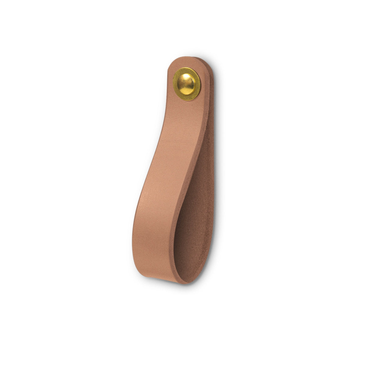 Walnut Studiolo Drawer Pulls Leather Drawer Pull - The Hawthorne (Large) Natural / Brass