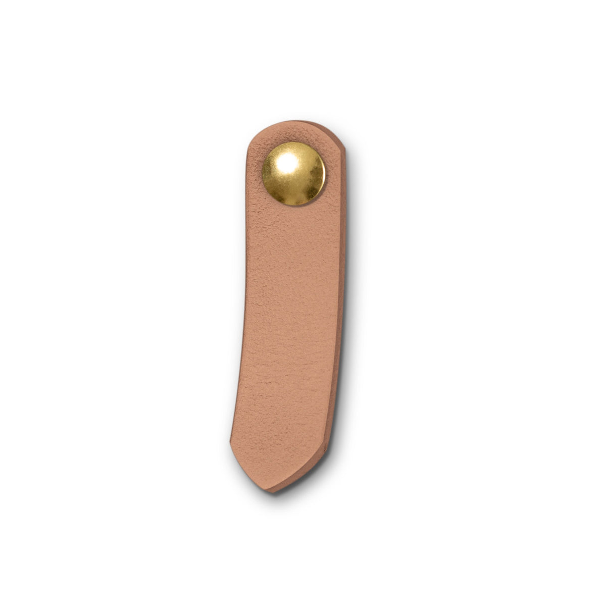 Walnut Studiolo Drawer Pulls Leather Tab Pull - The St. Johns Natural / Brass