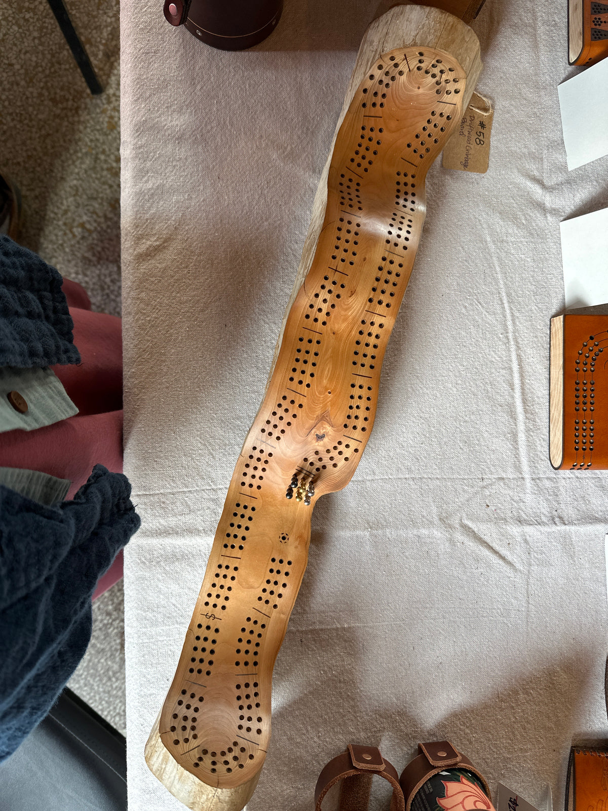 One-of-a-Kind Foraged Wood Cribbage Boards