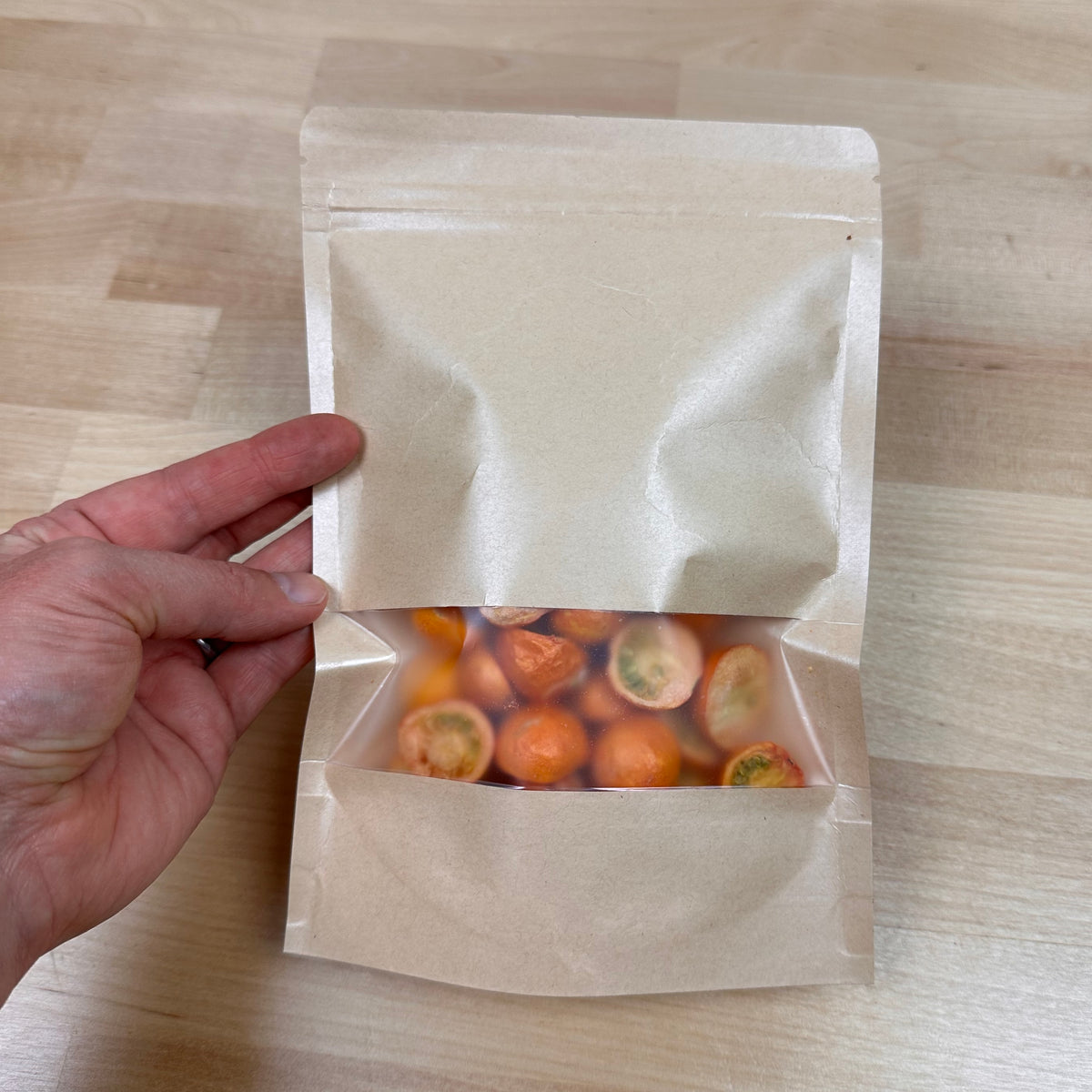 Homegrown Freeze-Dried Sungold Cherry Tomatoes