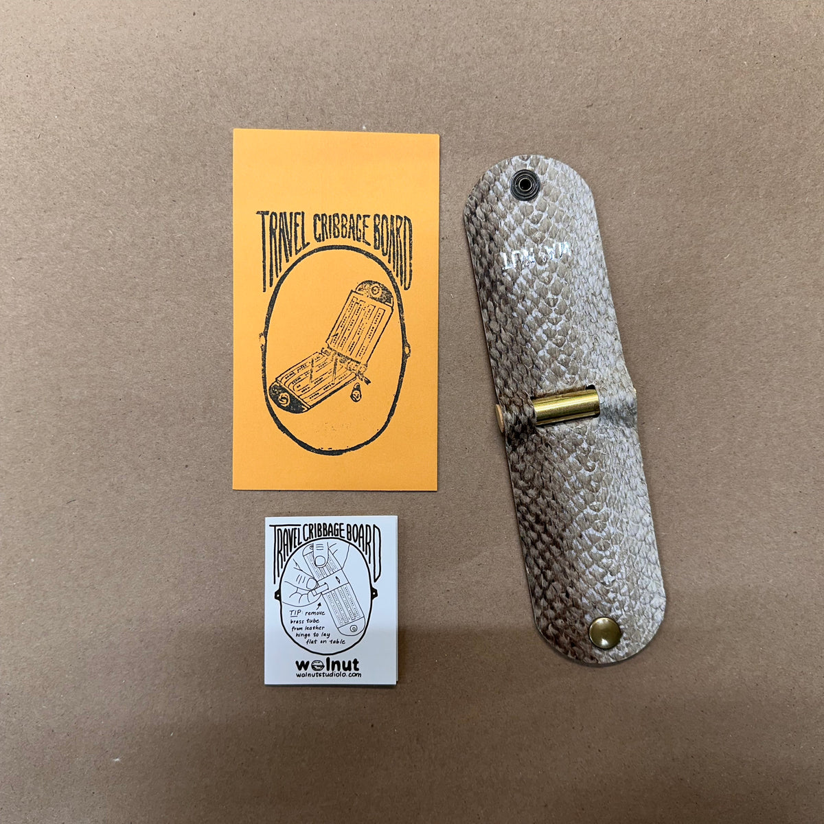 Fish Leather Original Travel Cribbage Board [Special]