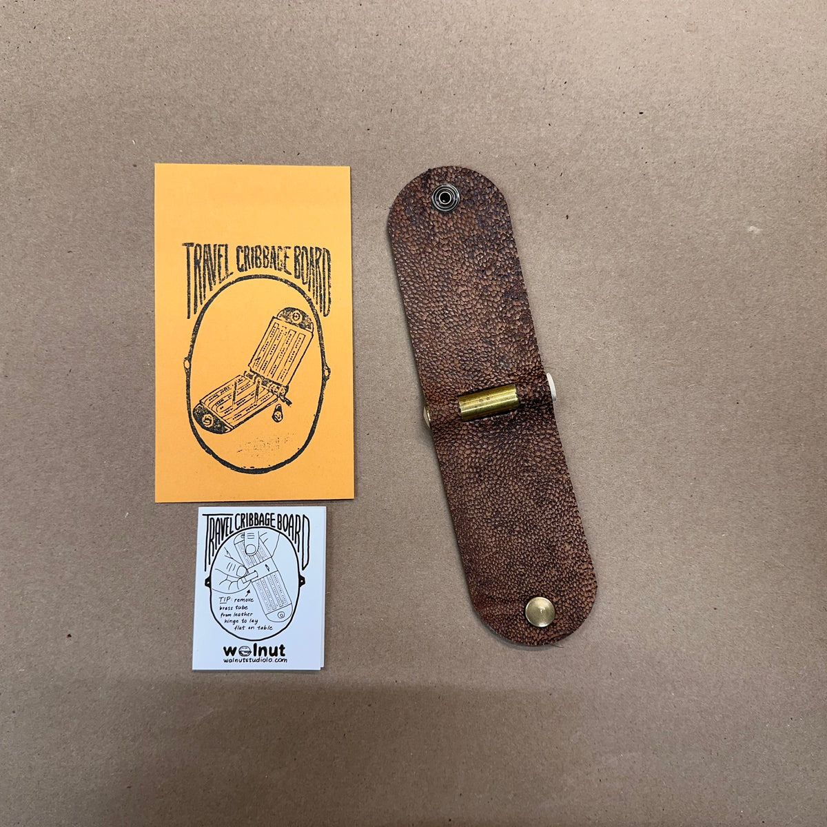 Fish Leather Original Travel Cribbage Board [Special]