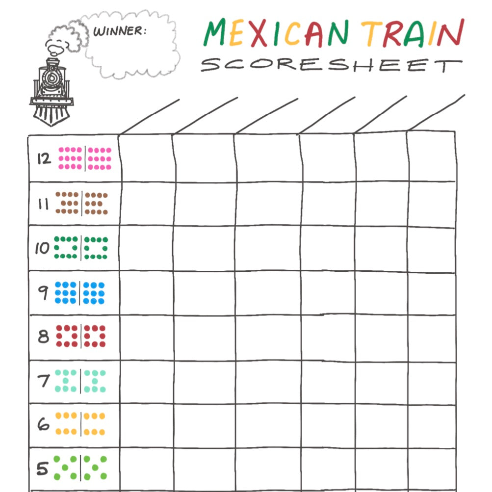travel size mexican train game
