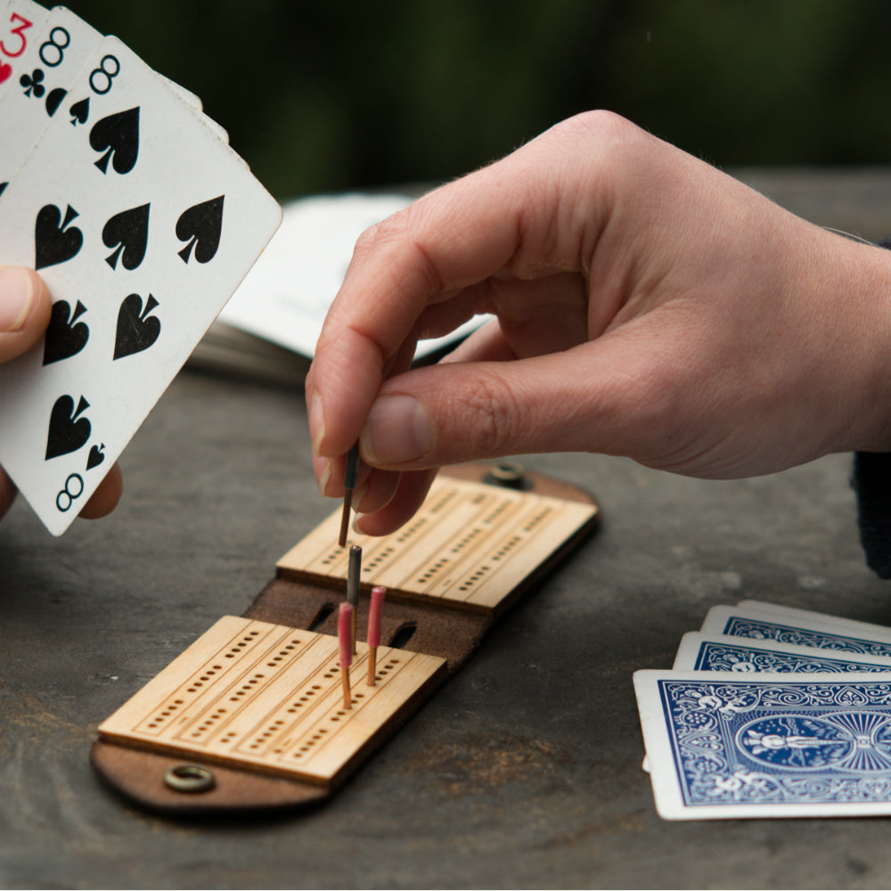 travel cribbage board template