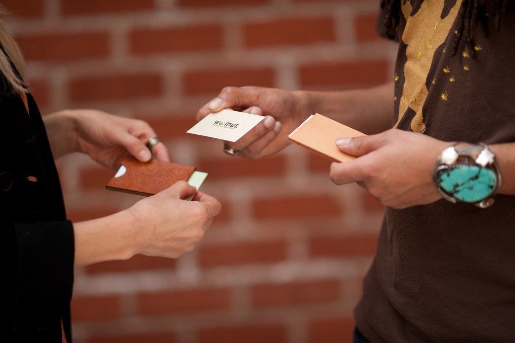 Walnut Studiolo AS-IS AS-IS SALE Business Card Holder