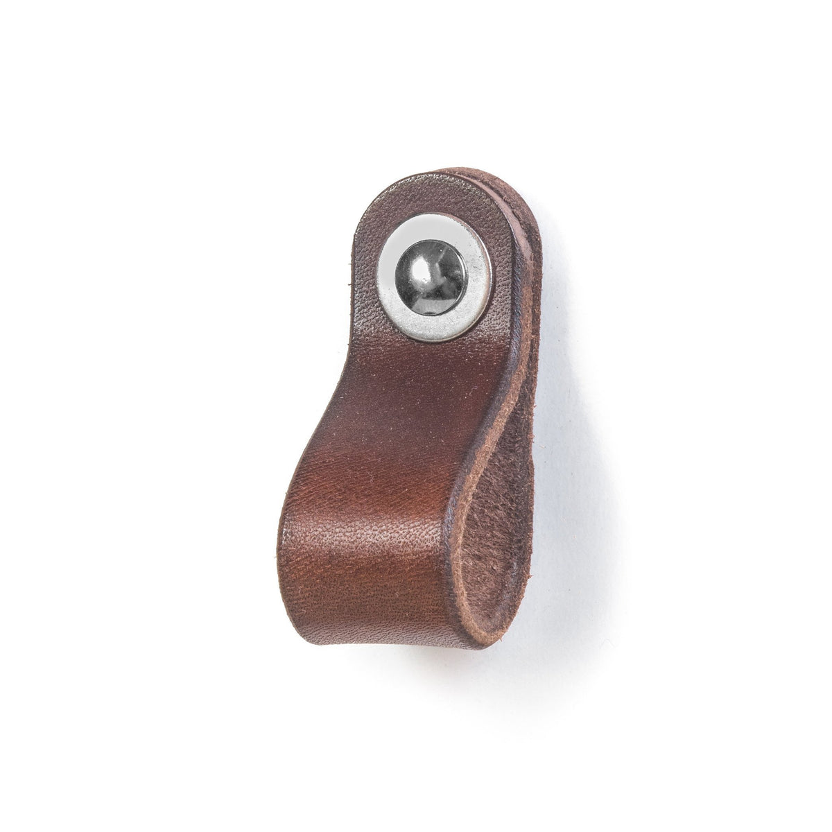 Walnut Studiolo AS-IS AS-IS SALE Leather Drawer Pull - The Hawthorne (Small)
