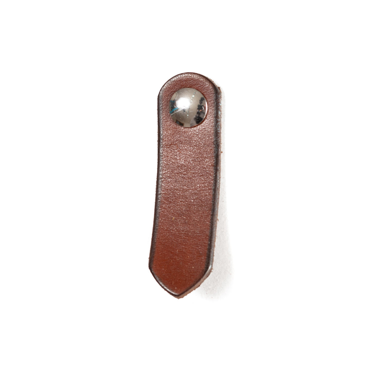 Walnut Studiolo AS-IS AS-IS SALE Leather Tab Pull - The St. Johns Dark Brown / Nickel