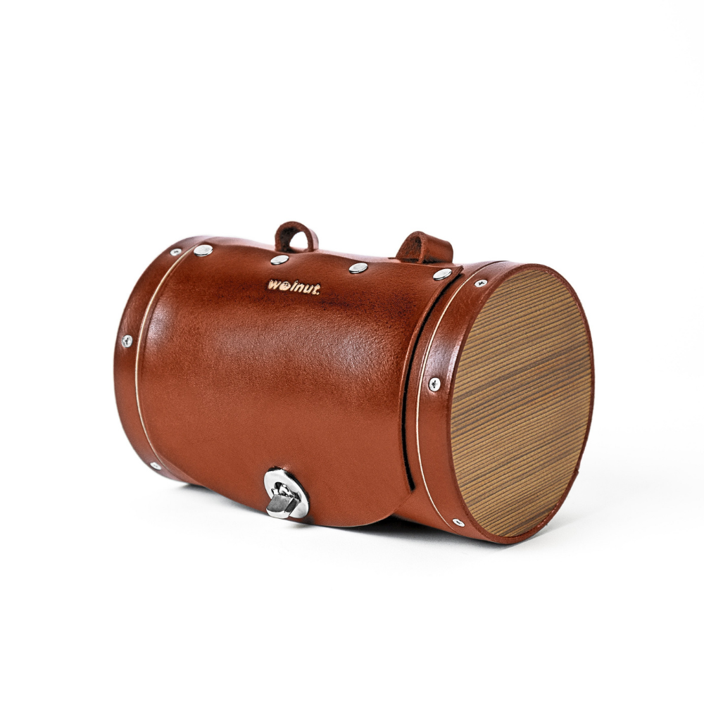 barrel gear Leather Bicycle Handlebar Bag