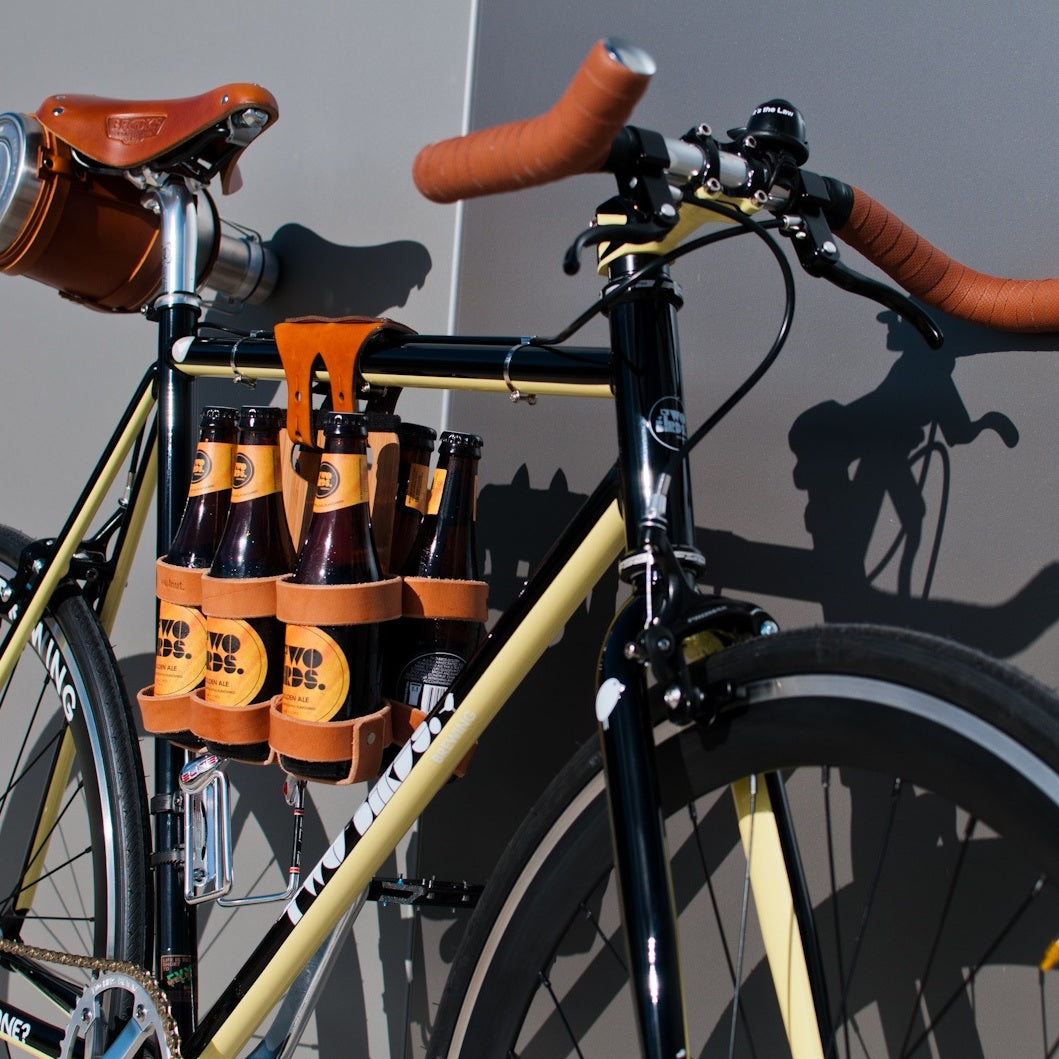 Bicycle Beer Holder - 6 Pack Beer Carrier- Six Pack Tote - Water Bottle Bike Holder Bike Bottle Holder, Blue