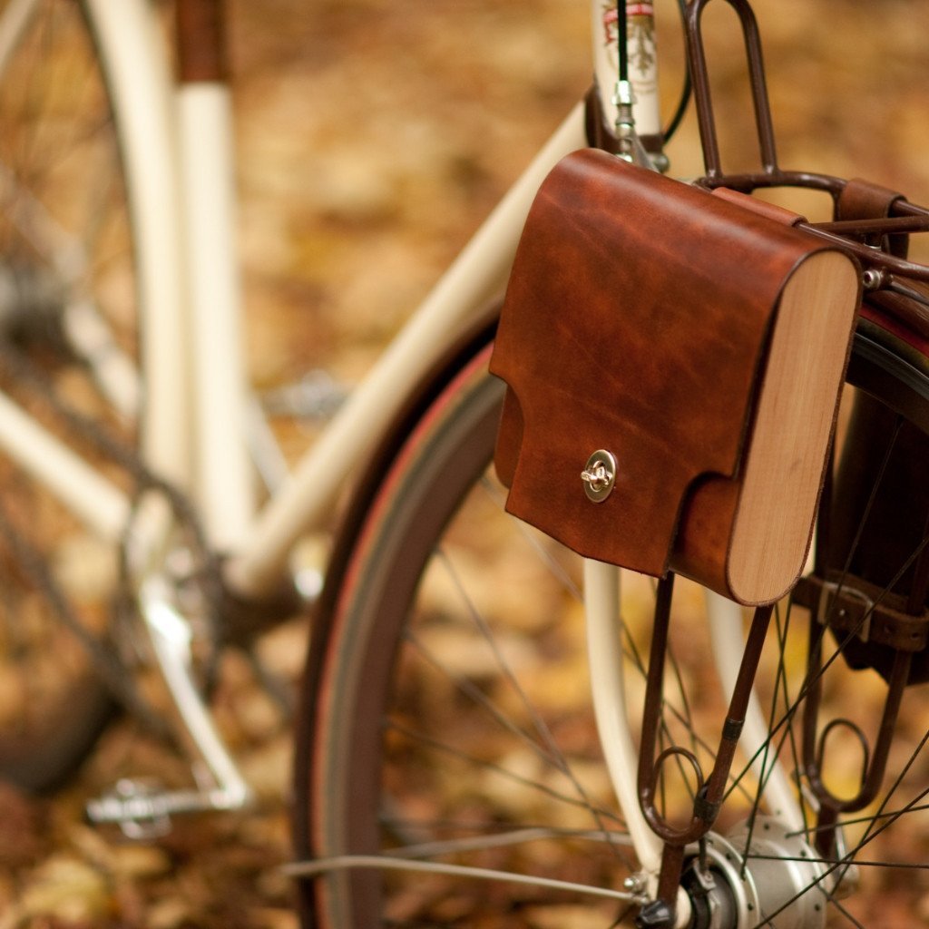 Walnut Studiolo Bicycle Accessories Bicycle Leather Pannier Bag - The "Pocket Pannier"