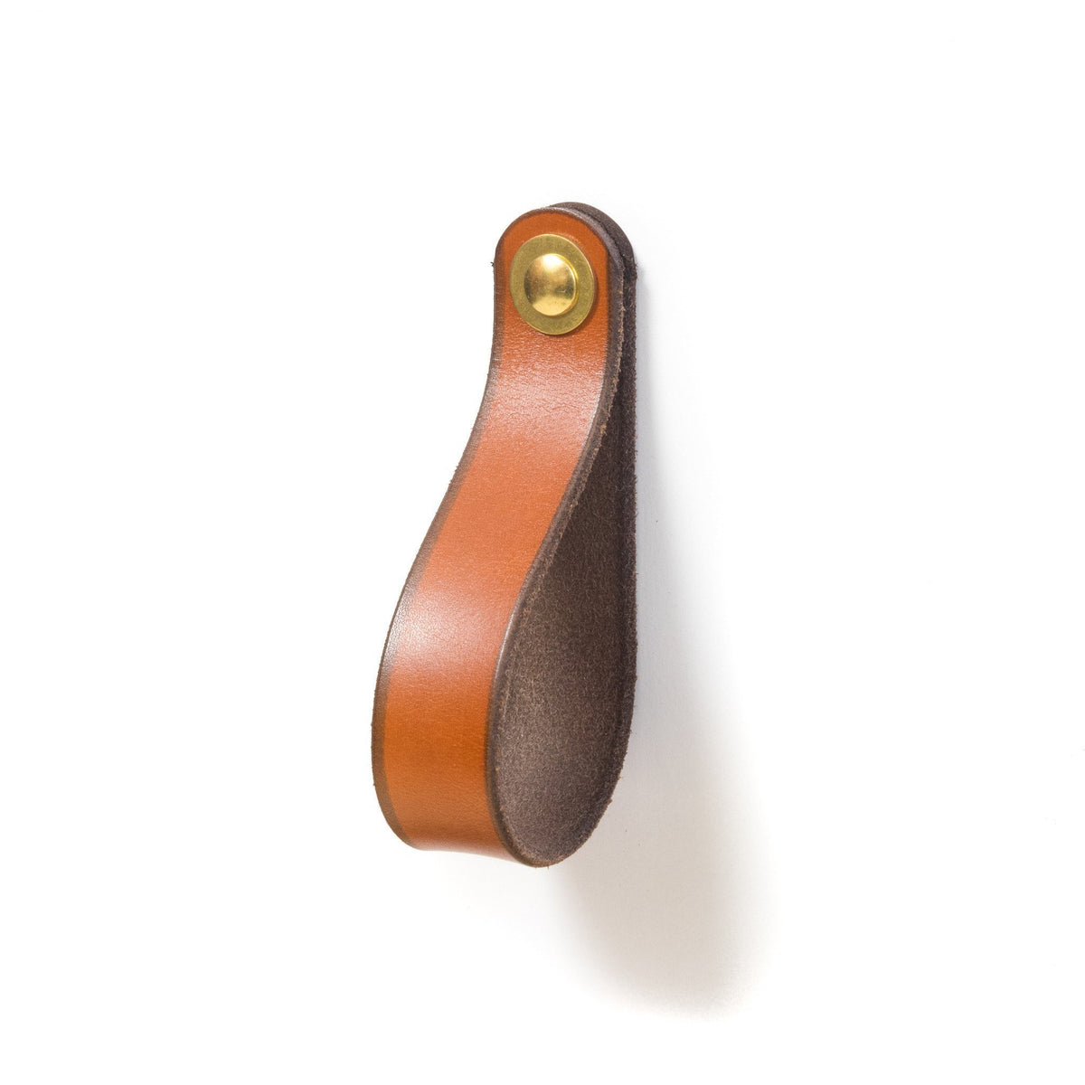 Walnut Studiolo Drawer Pulls AS-IS SALE Leather Drawer Pull - The Hawthorne (Large) Honey / Nickel