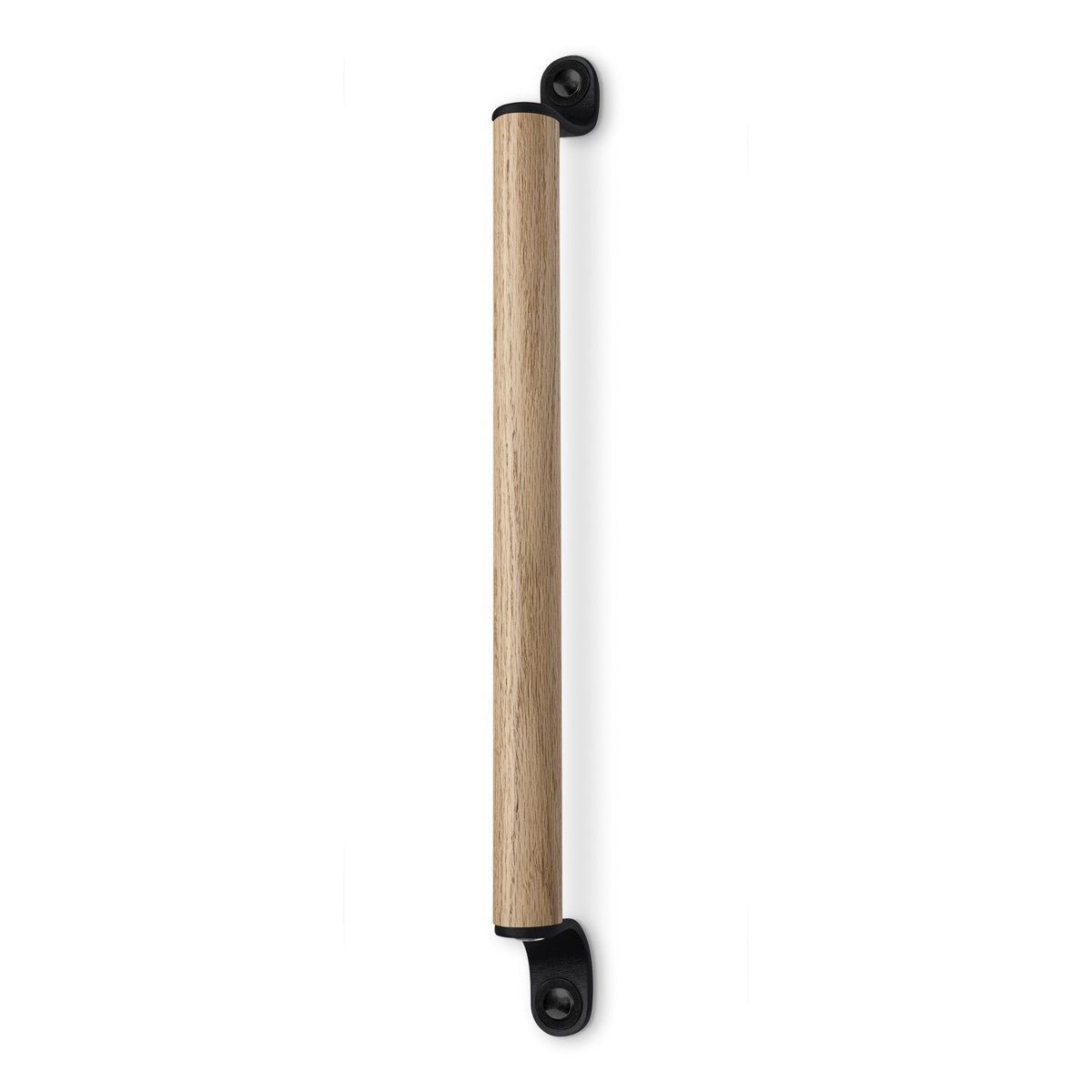 Walnut Studiolo Drawer Pulls Leather and Wood Handle - The Sellwood - 2 Sizes Black / Black / 15.5&quot; Center-to-Center