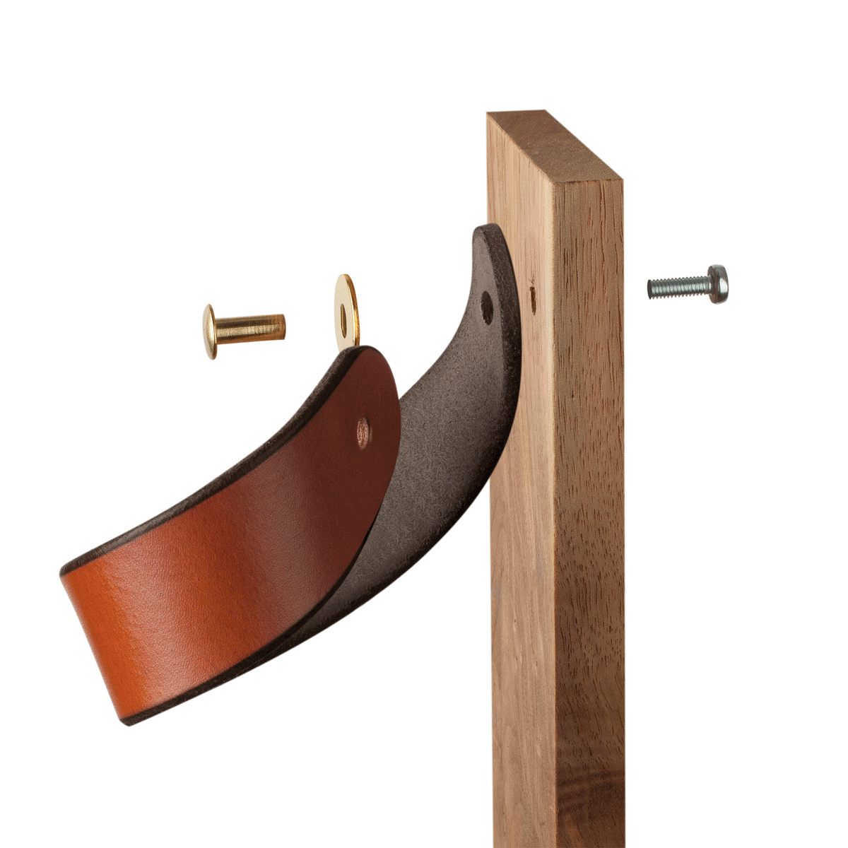 Walnut Studiolo Drawer Pulls Leather Drawer Pull - The Fremont