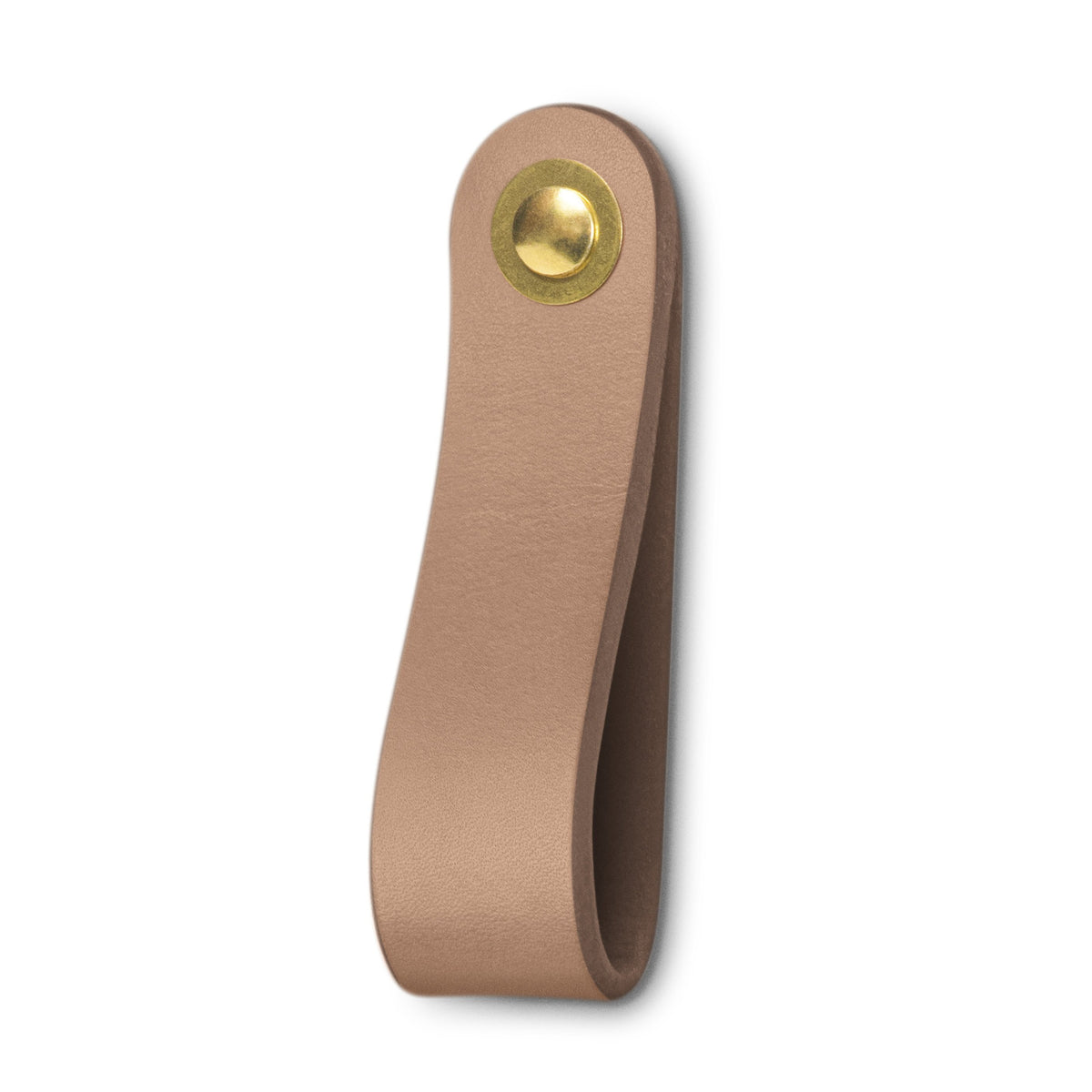 Walnut Studiolo Drawer Pulls Leather Drawer Pull - The Hawthorne (Wide) Natural / Brass