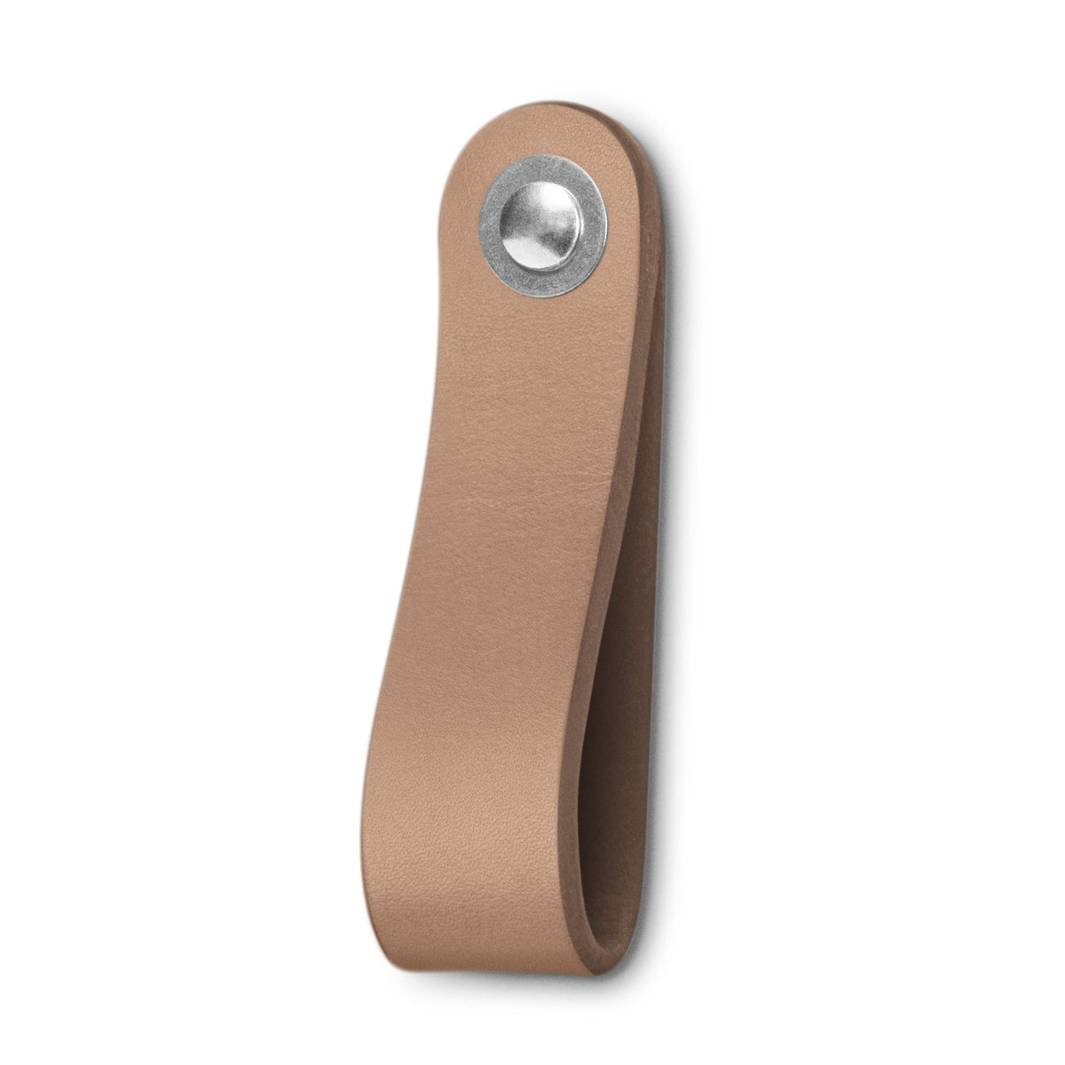 Walnut Studiolo Drawer Pulls Leather Drawer Pull - The Hawthorne (Wide) Natural / Nickel