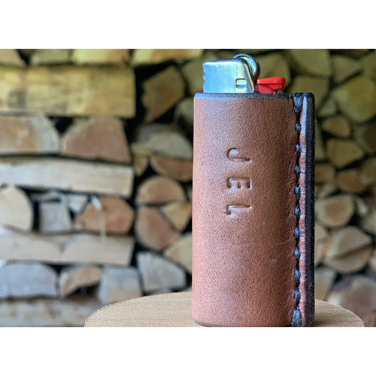 Leather Case fits Standard Size BIC Lighters Custom Made