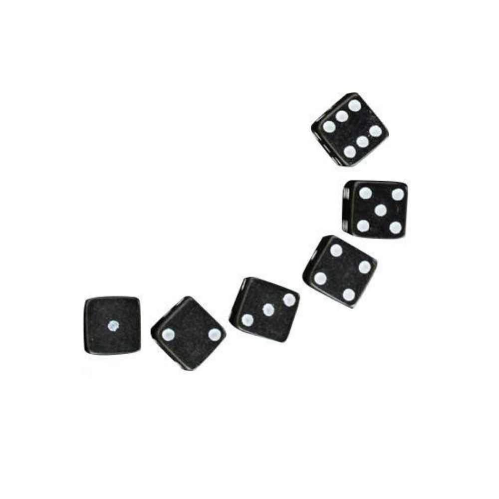 Walnut Studiolo Parts Extra 7mm Dice for Travel Dice Black