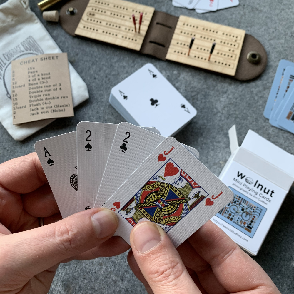 Walnut Studiolo Travel Games Travel Playing Cards